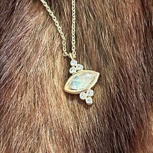 Gold Necklace with Eye Pendant